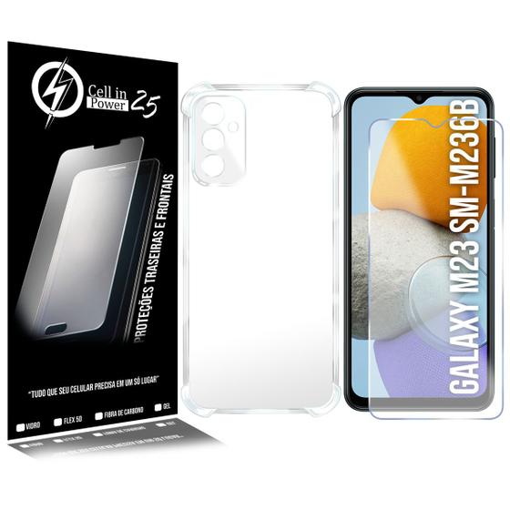 Imagem de Pelicula Vidro + Capa COM BORDA compativel Galaxy M23 M236 6.6 - Cell In Power25