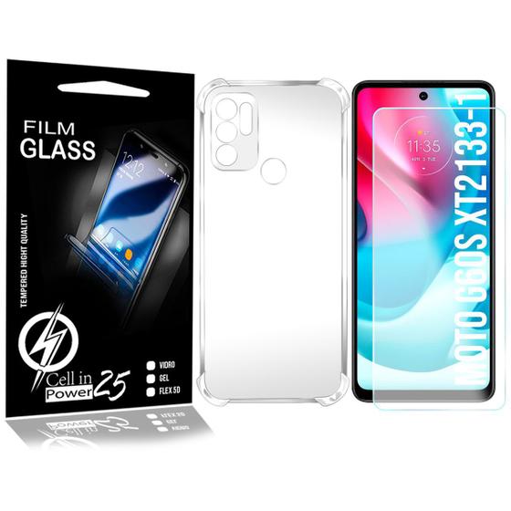 Imagem de Película Vidro + Capa COM BORDA compatível Moto G60S XT2133- Cell In Power25