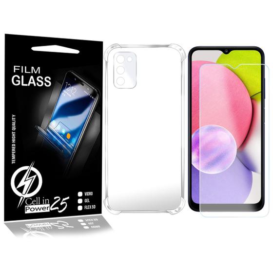 Imagem de Película Vidro + Capa COM BORDA Galaxy A03S A037 6.5 - Cell In Power25