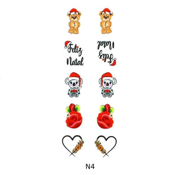 Imagem de Películas para unha temática natal nail art a unhas manicure