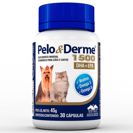 Imagem de Pelo e Derme 1500mg DHA + EPA 30 Comprimidos