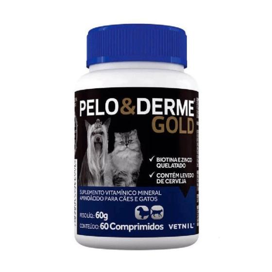 Imagem de Pelo E Derme Gold 60 Comprimidos - Vetnil