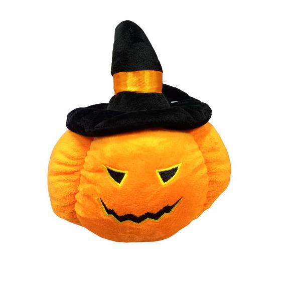 Imagem de Pelúcia Abóbora Jack O' Lantern com Chapéu 20 cm - Halloween - 1 unidade - Rizzo