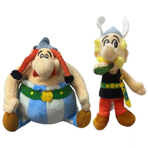 Imagem de Pelucia asterix obelix historia quadrinho hq 18cm