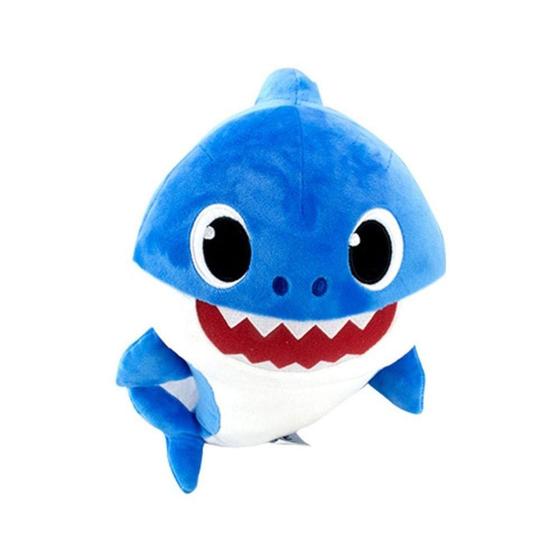 Imagem de Pelúcia Baby Shark Azul 18cm Com Música - Sunny 2357