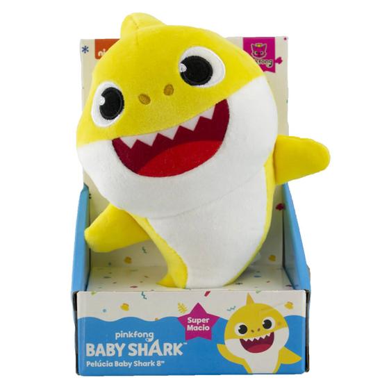 Pelúcia Baby Shark Bebê Tubarão Amarelo Sunny - Pelúcia - Magazine Luiza