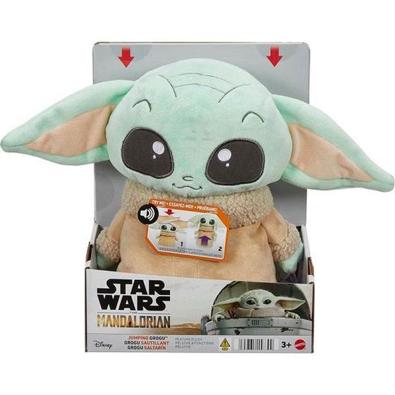 Imagem de Pelucia com Mecanismo STAR WARS Grogu Saltitante 28CM Mattel HPG48