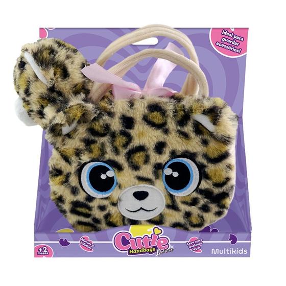 Imagem de Pelúcia Cutie Handbags Leopardo Deluxe Bolsa e Pelúcia Multikids - BR2224