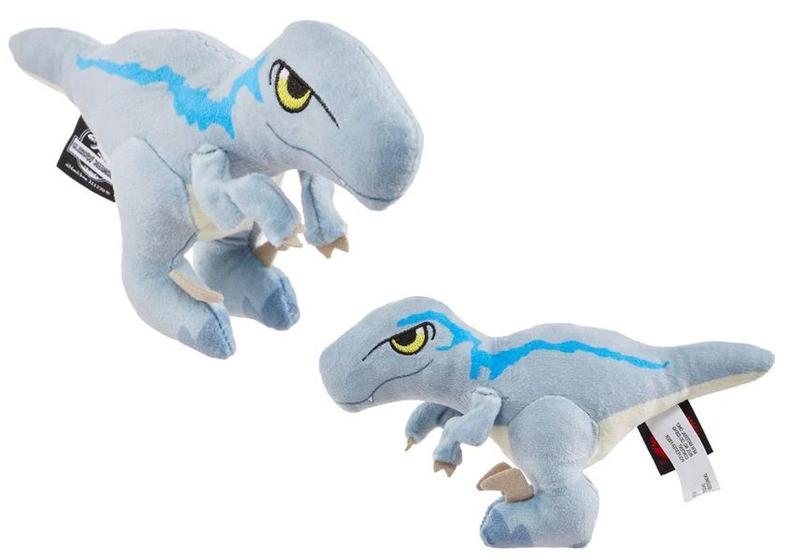 Imagem de Pelúcia Dinossauro Velociraptor Blue Com Som Jurassic World Dominion Mini - Mattel - HHB25