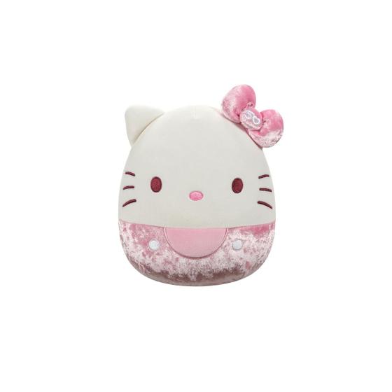 Imagem de Pelúcia Hello Kitty Rosa 20cm Veludo 50 anos Squishmallows