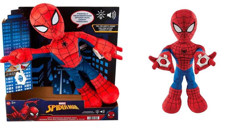 Imagem de Pelúcia Interativa Marvel Spider-Man 34cm - Com Luz Som Movimento - Homem Aranha - Mattel -HHW54