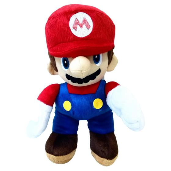 Imagem de Pelúcia Mario Bros Vermelho e Azul 35cm