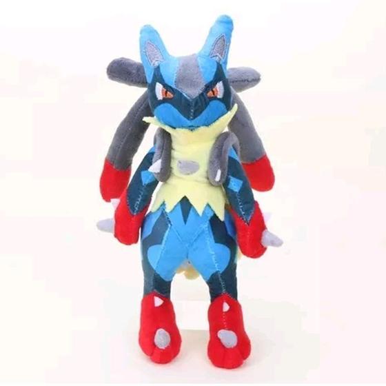 Imagem de Pelúcia Mega Lucario Pokemon 28cm Antialérgico