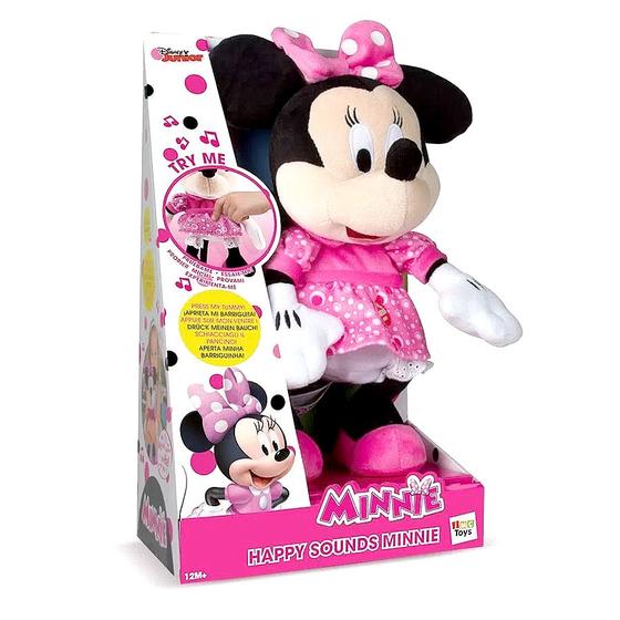 Pelúcia Minnie de 33cm com Som Rosa na Caixa Original Disney ...