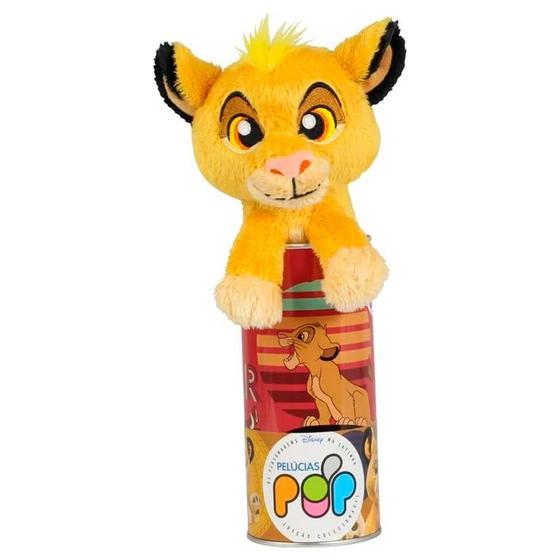 Imagem de Pelúcia na Latinha Disney POP O Rei Leão - Simba Big Feet (16 cm)  Disney