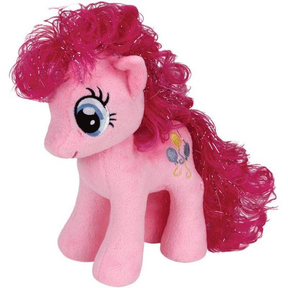 Imagem de Pelúcia Pinkie Pie Beanie Babies 18cm Ty Disney Pony Rosa