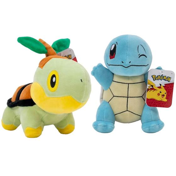 Imagem de Pelúcia Pokémon Turtwig E Squirtle - Sunny Brinquedos