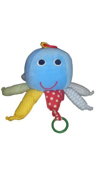 Imagem de Pelúcia Polvo Otto Com Argolas Zip Toys Azul 