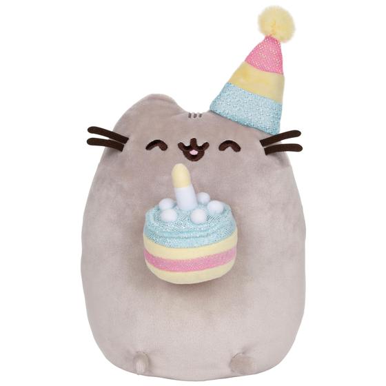 Imagem de Pelúcia Pusheen Gato Bolo de Aniversário - GUND - 9,5"