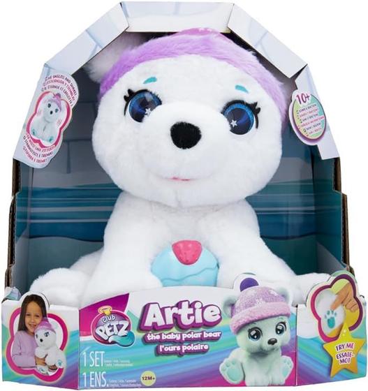 Imagem de Pelúcia Urso Polar Artie Club Petz Interativa Multikids BR1869