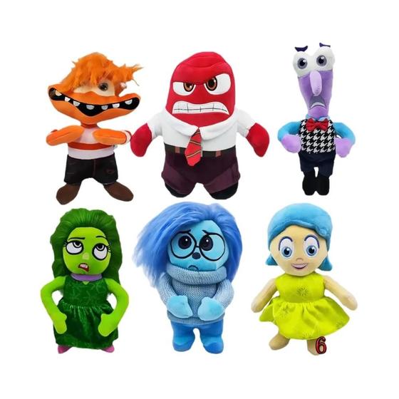 Imagem de Pelúcias De inside out 2, Joia, Medo, Raiva, Nojinho, Tristeza E Riley, Brinquedos Macios, Presente
