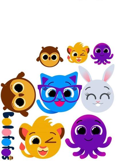 Imagem de Pelúcias Infantil Bolofofos Pow Polvo, Raposa, Gato, Coruja E Leão Pão De Queijo 25 Cm