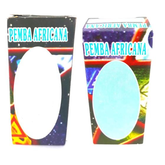 Imagem de Pemba Africana Azul Claro e Branca Kit Ritual Ponto Riscado