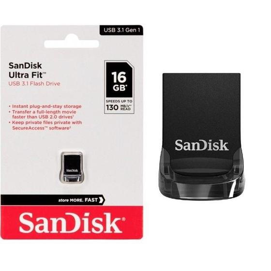 Imagem de Pen Drive 16GB Sandisk Z430 Ultra Fit USB 3.1