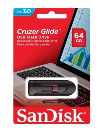 Pen Drive Sandisk Cruzer Glide 3.0 Usb 64gb - Sdcz600