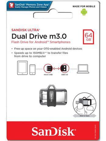 Pen Drive Sandisk Dual Drive 64gb - Sddd3064gg46