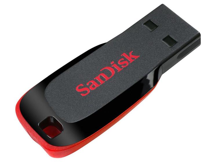 Imagem de Pen Drive 64GB SanDisk Cruzer Blade - USB 2.0 - c/software secure access