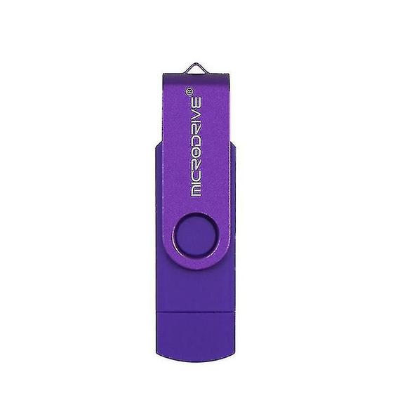 Imagem de Pen Drive 64GB USB 2.0 Rotativo OTG - Uso Duplo em Computador e Celular