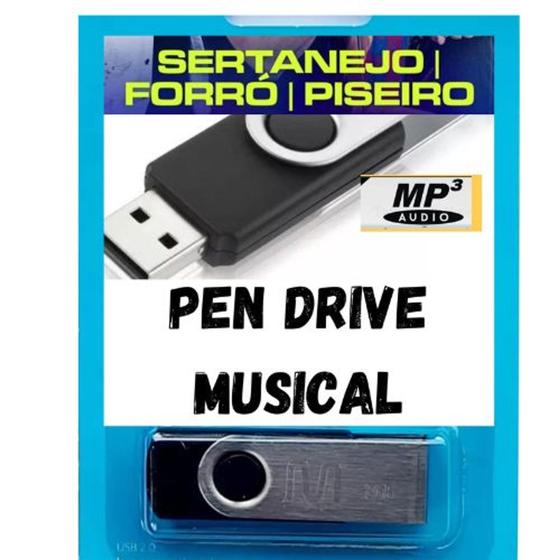Imagem de Pen drive 8gb com Músicas = Playlist Sertanejo, Piseiro e Forró