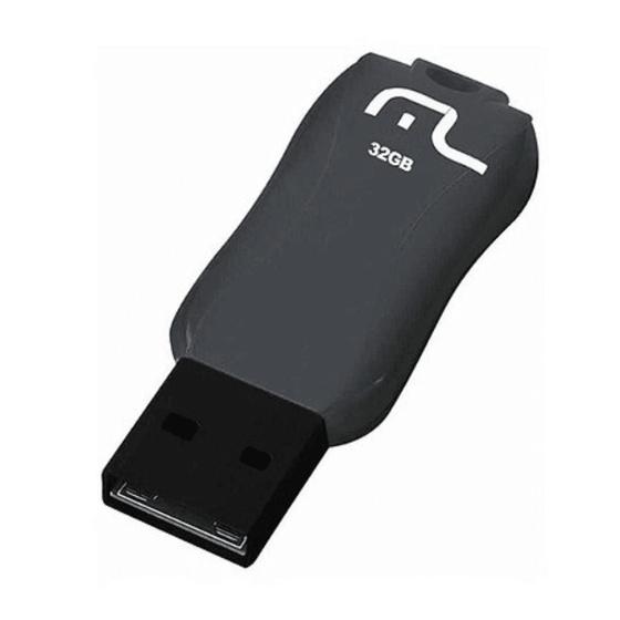 Imagem de Pen Drive 8GB Titan Multilaser USB 2.0 Preto Cinza