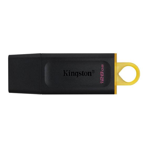 Imagem de Pen Drive DataTraveler Exodia 128GB Kingston com Conexão USB 3.2, Preto/Amarelo - DTX/128GB
