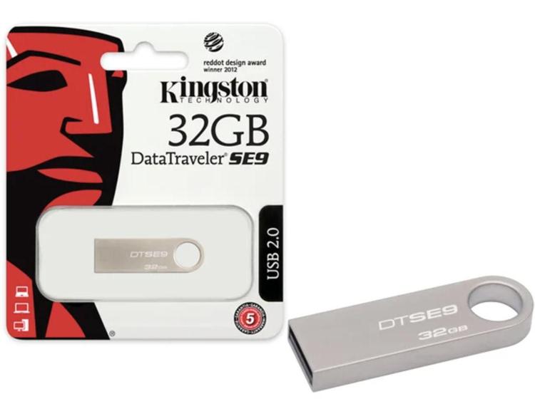 Pen Drive De 32GB Usb 2.0 Data Traveler Série Se9 Dtse9H 32GBz