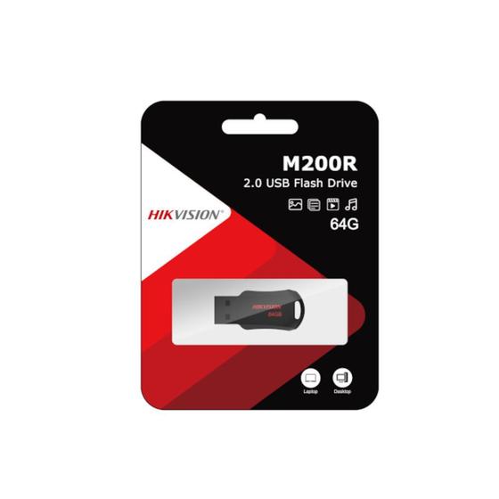 Imagem de Pen Drive Hikvision 64GB USB 2.0 M200R Series HS-USB-M200R(STD)/USB2.0/64G