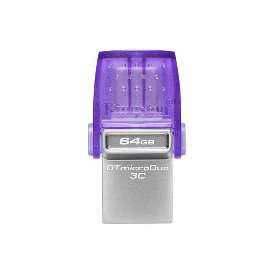 Pen Drive Kingston DataTraveler MicroDuo 64GB USB 3.2 Tipo-C Tipo-A Menor preço em Pen Drive Kingston DataTraveler MicroDuo 64GB USB 3.2 Tipo-C Tipo-A