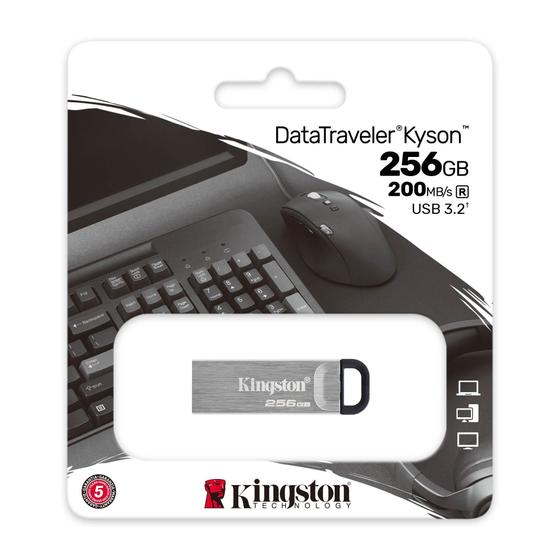 Imagem de Pen Drive Kingston Kyson DTKN - 256GB - Prata