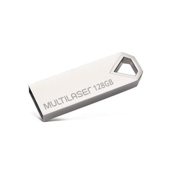 Imagem de Pen Drive Multilaser Diamond 128Gb Usb 2.0 Metálico Pd853