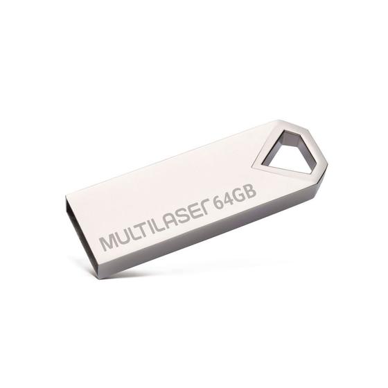 Imagem de Pen drive Multilaser Diamond 64GB USB 2,0 Metálico - PD852