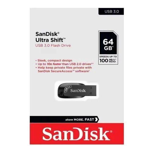 Pen Drive Sandisk 64gb 3.0 Ultra Shift Menor preço em Pen Drive Sandisk 64gb 3.0 Ultra Shift