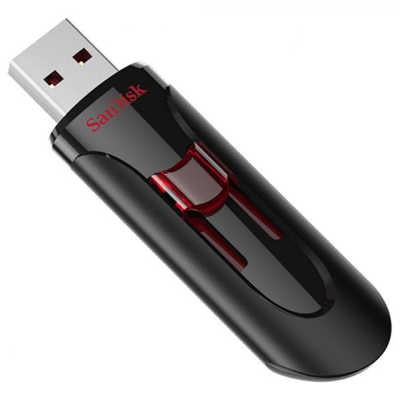 Imagem de Pen Drive Sandisk Cruzer Glide SDCZ600-128G-G35 - 128GB - Preto e Vermelho