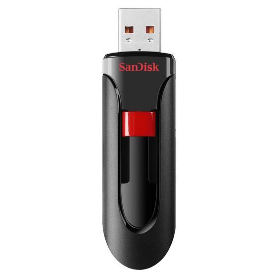 SanDisk Cruzer Glide 64 Go – Clé USB 2.0 Fiable Pour Photos, Vidéos, Fichiers (noir & Rouge)