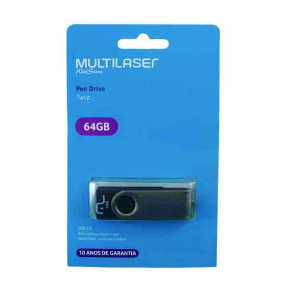 Imagem de Pen drive twist  64 gb  multilaser - pd590