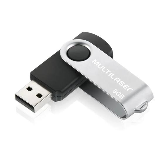 Imagem de Pen Drive Twist 8 GB USB Leitura 10MB e Gravação 3MB Preto Multilaser - PD587