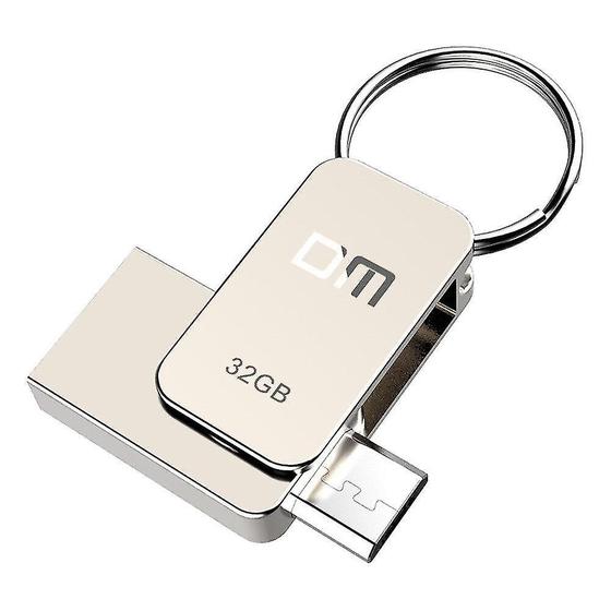 Imagem de Pen Drive USB 2.0 OTG 32GB com Conector Duplo - À Prova D'Água