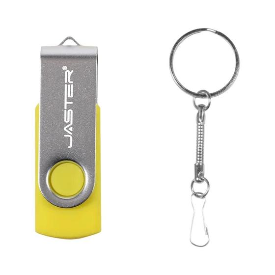 Imagem de Pen Drive USB Rotativo Colorido - 8GB a 128GB - Com Clip