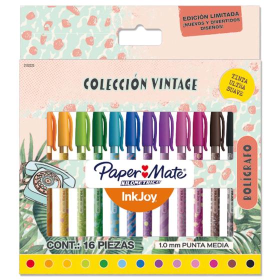 Imagem de Pen Paper Mate Kilometrico com designs exclusivos de 16 cores