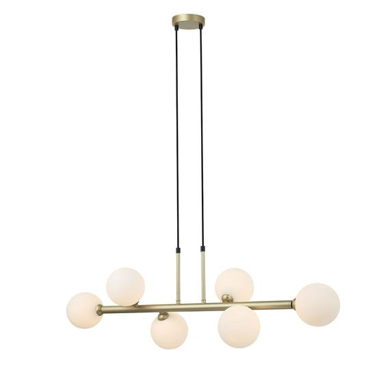 Imagem de Pendente abaporu dourado e branco 92cm 6xg9 150w - bella - hl003w